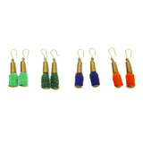 The Ayana earrings are a fun and simple way to add a pop of color to any outfit.