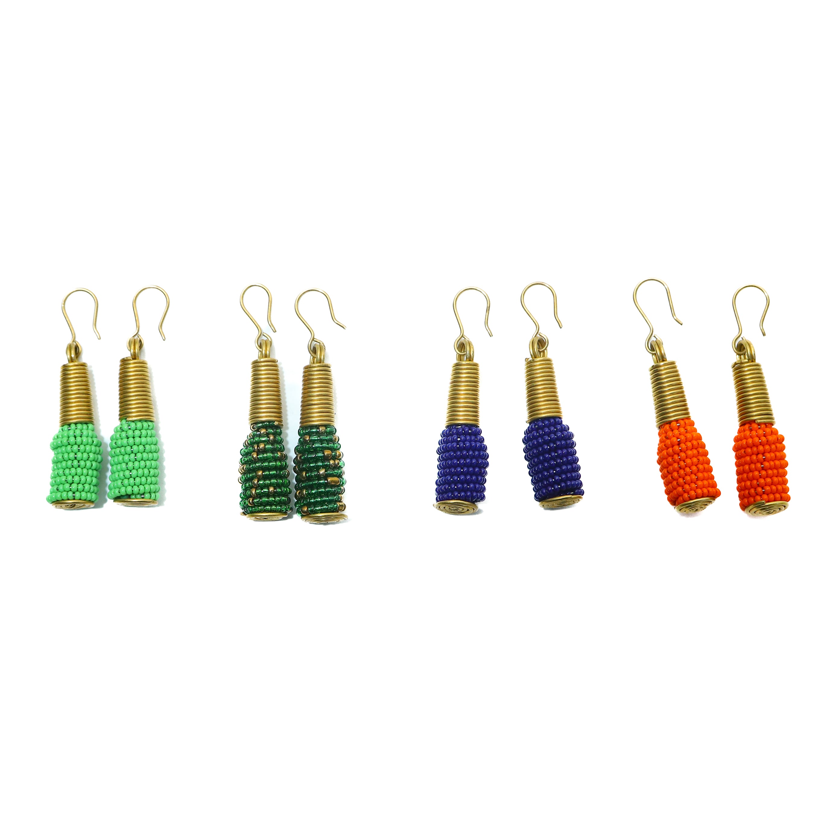 The Ayana earrings are a fun and simple way to add a pop of color to any outfit.