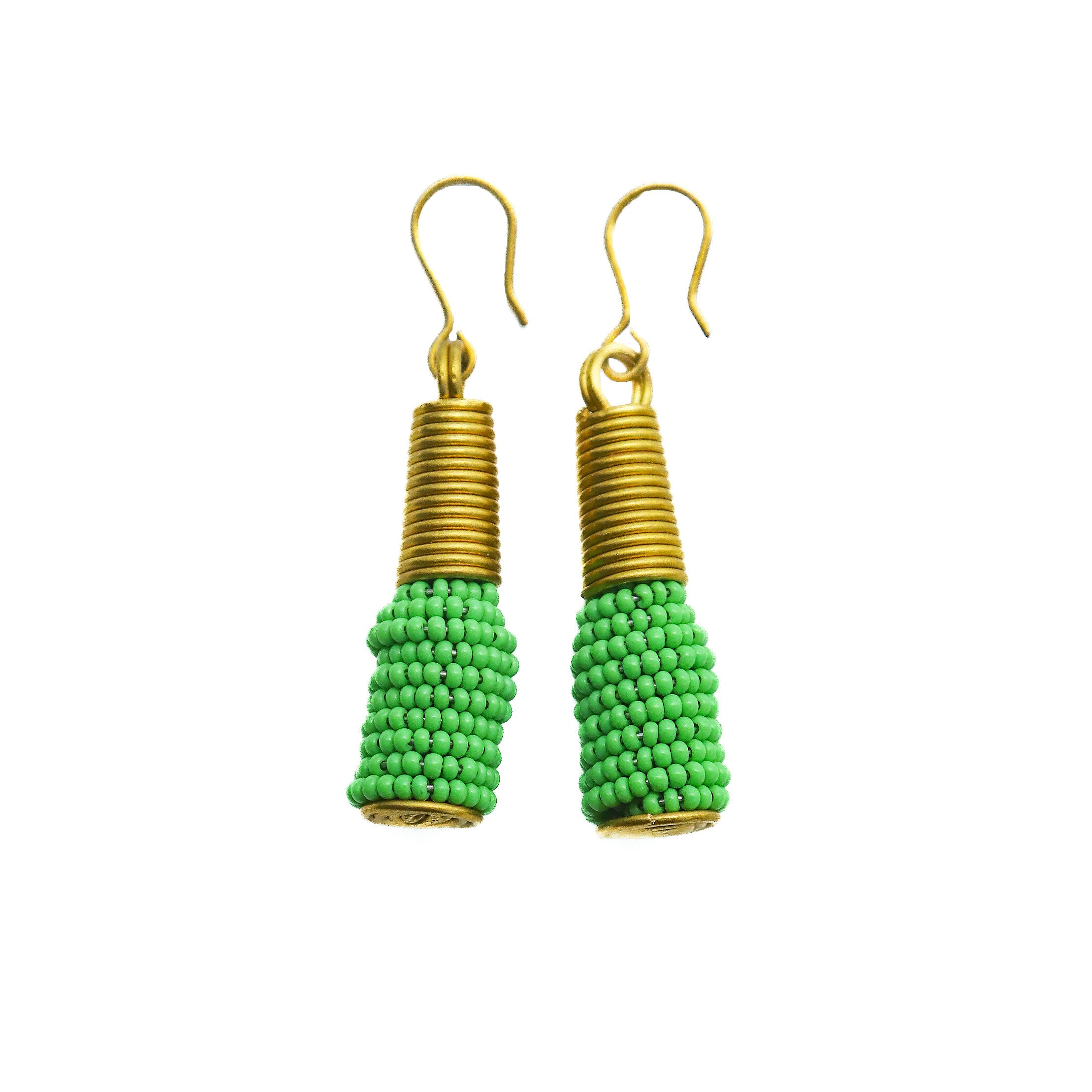The Ayana earrings are a fun and simple way to add a pop of color to any outfit.