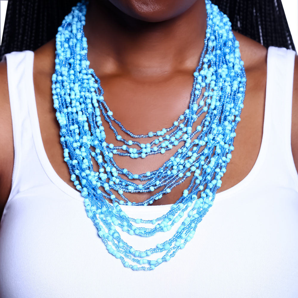 The various bead sizes give the Lani an interesting texture that will turn heads every time you wear it. Pair it with a white tank top and your favorite jeans for an effortless look.