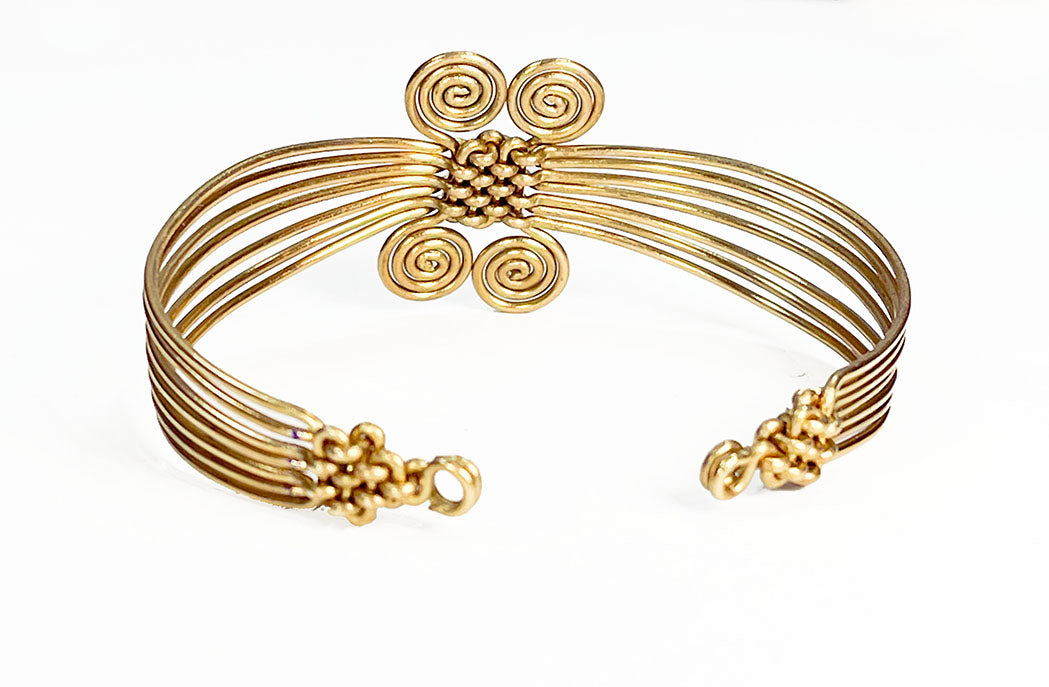 Handcrafted brass wired bracelet for everyday style.
