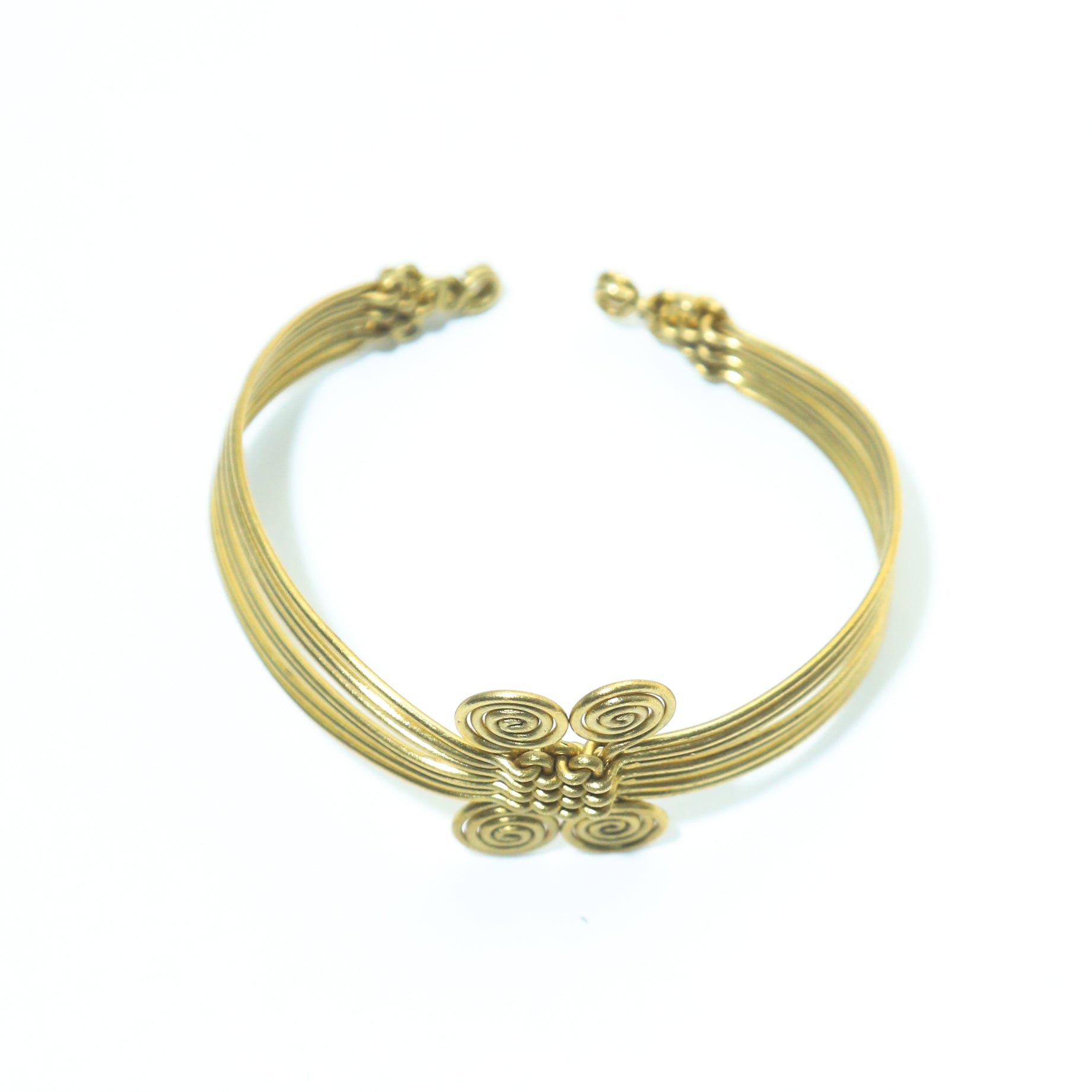 Handcrafted brass wired bracelet for everyday style.
