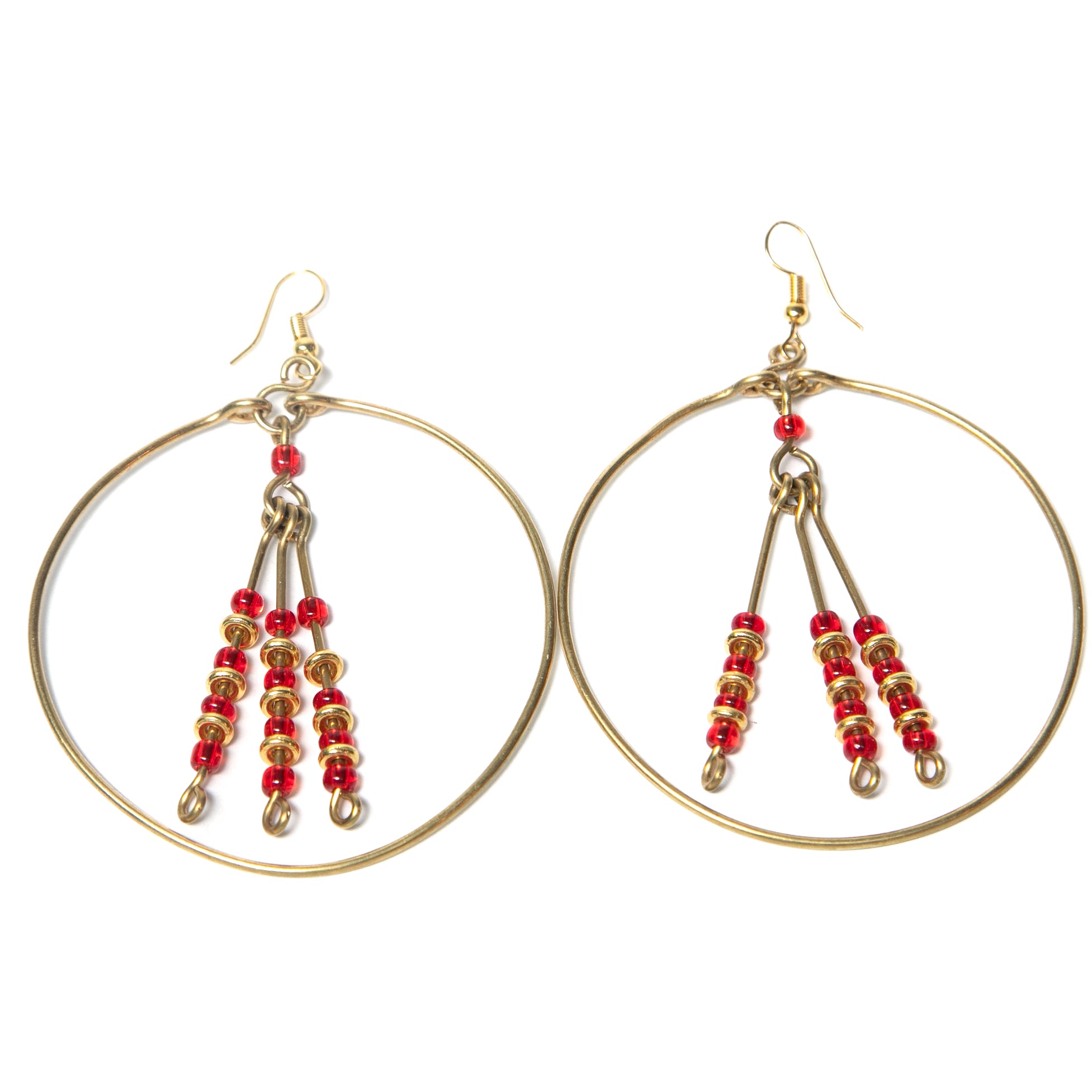 Mia Handcrafted Brass Earrings