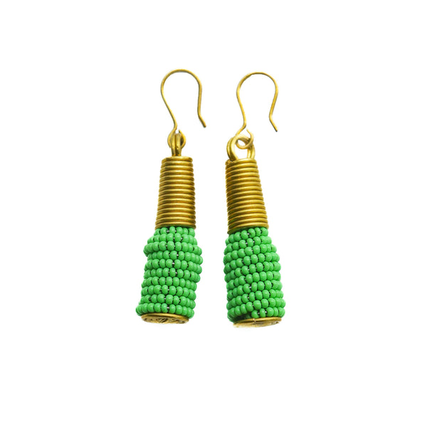 The Ayana earrings are a fun and simple way to add a pop of color to any outfit.