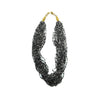 An elegant shimmer of glass beads knotted to create this effortless and stylish necklace. You’ll dazzle at your next  meeting or brunch with your girls.