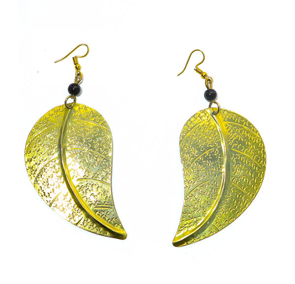 Inspired by nature, these handcrafted brass leaf earrings captured the essence of nature's beauty. Truly one-of-a-kind.
