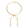 A bold and daring brass necklace that will compliment any outfit.