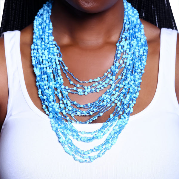 The various bead sizes give the Lani an interesting texture that will turn heads every time you wear it. Pair it with a white tank top and your favorite jeans for an effortless look.