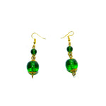 These bold yet delicate earrings are made out of recycled glass bottles in Kenya.