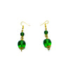 These bold yet delicate earrings are made out of recycled glass bottles in Kenya.