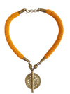Bursting with color, this stunning Mila beaded necklace perfectly combined with a brass baule bead is unique and one-of-a-kind. Get ready to make a show stopping statement.