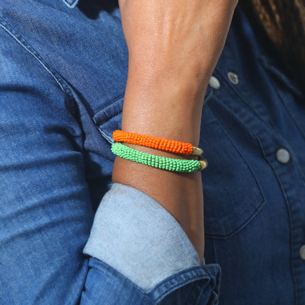  Stack the Nia beaded bracelet for some serious arm candy.