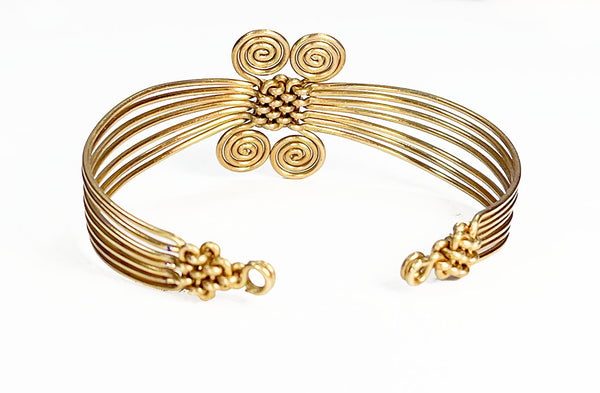 Handcrafted brass wired bracelet for everyday style. 